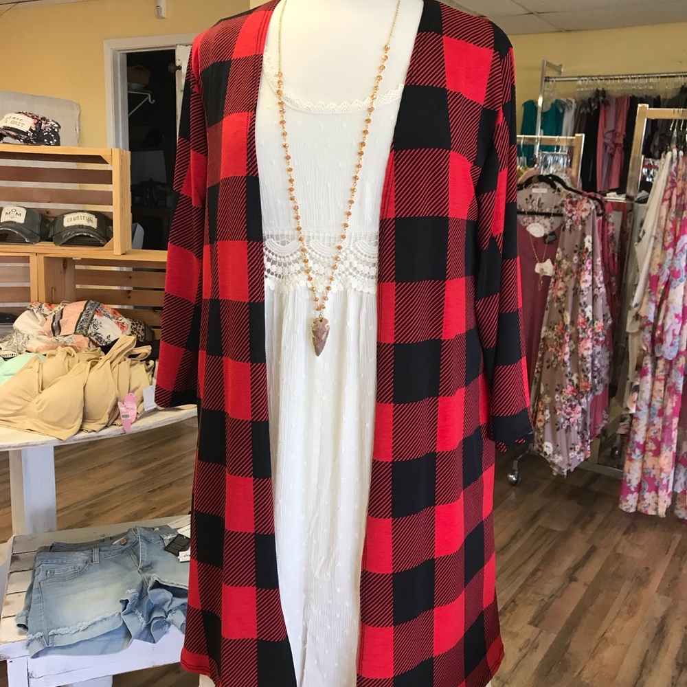 Plaid Kimono